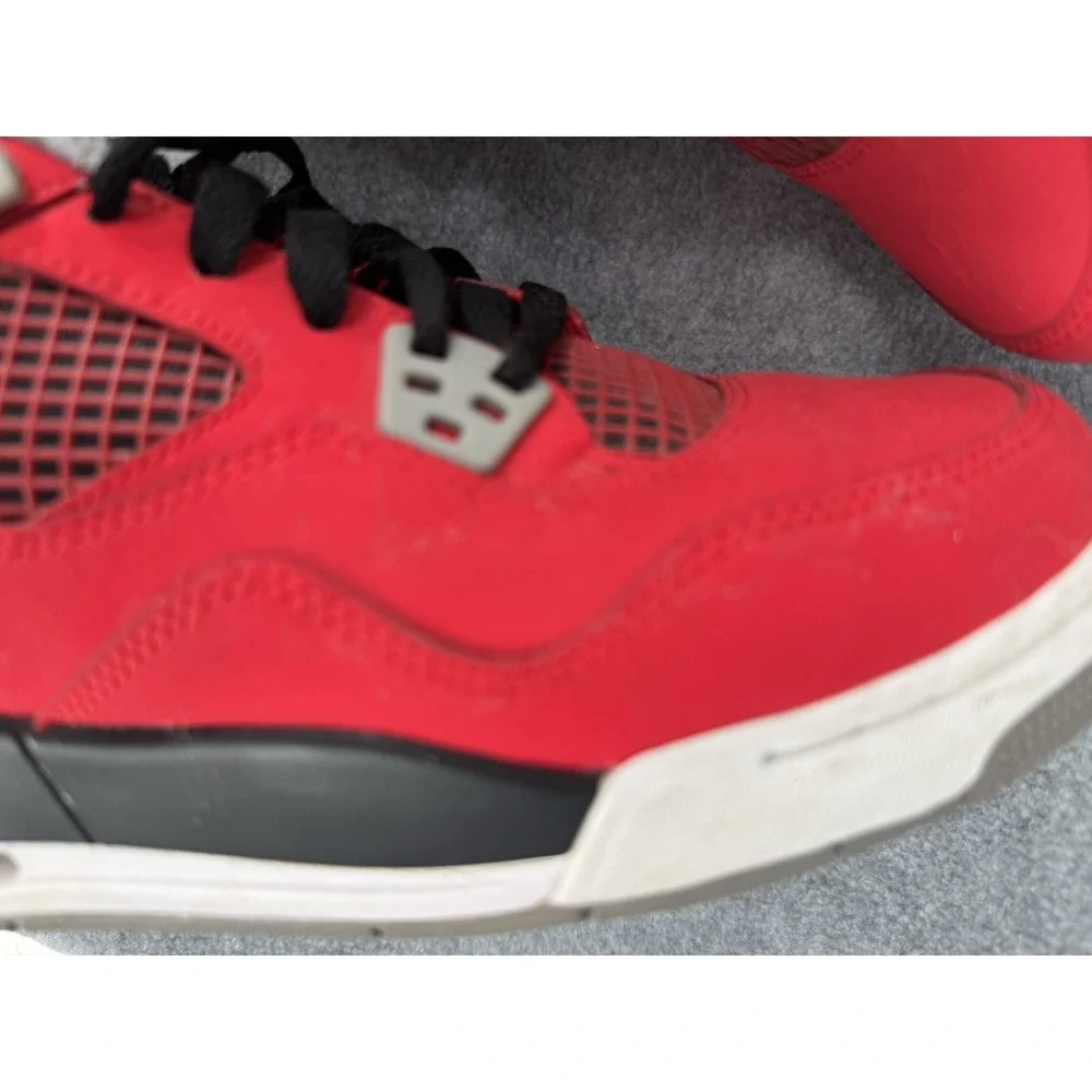 Nike Air Jordan 4 Retro Toro Bravo Red Black Suede Jumpman Sneakers